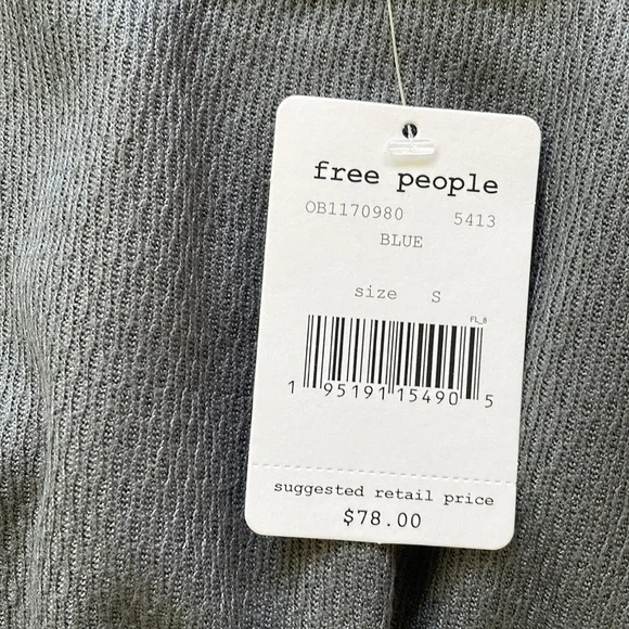 Free People Blue Grey Snowy Thermal, S - Picture 9 of 10